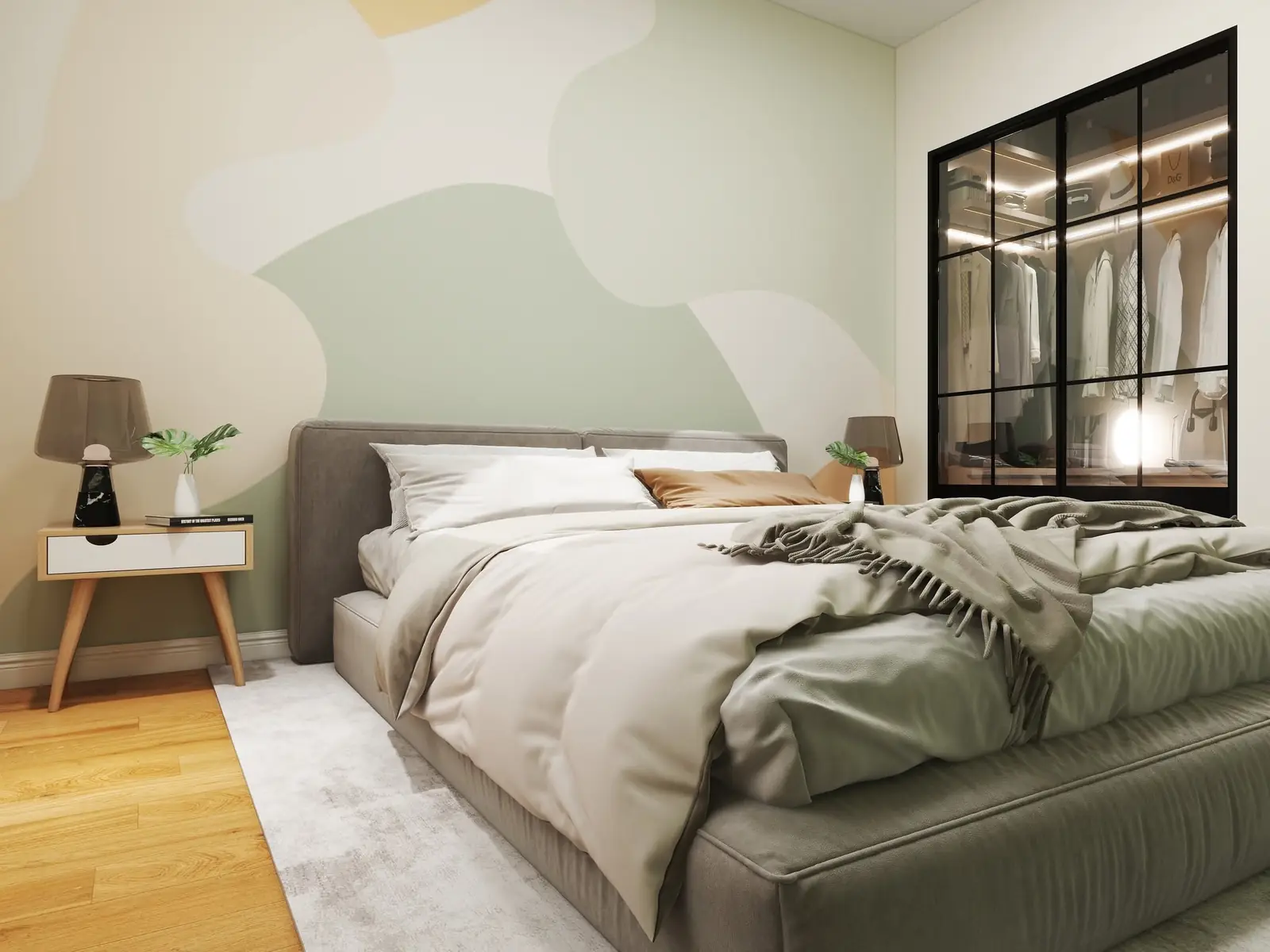 Camera da letto con cabina armadio - Loft Milano